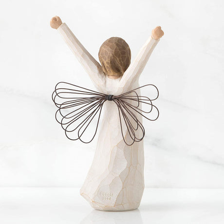 WILLOW TREE Figurina Statuina Angelo del Coraggio Design di Susan Lordi 14,5cm Resina