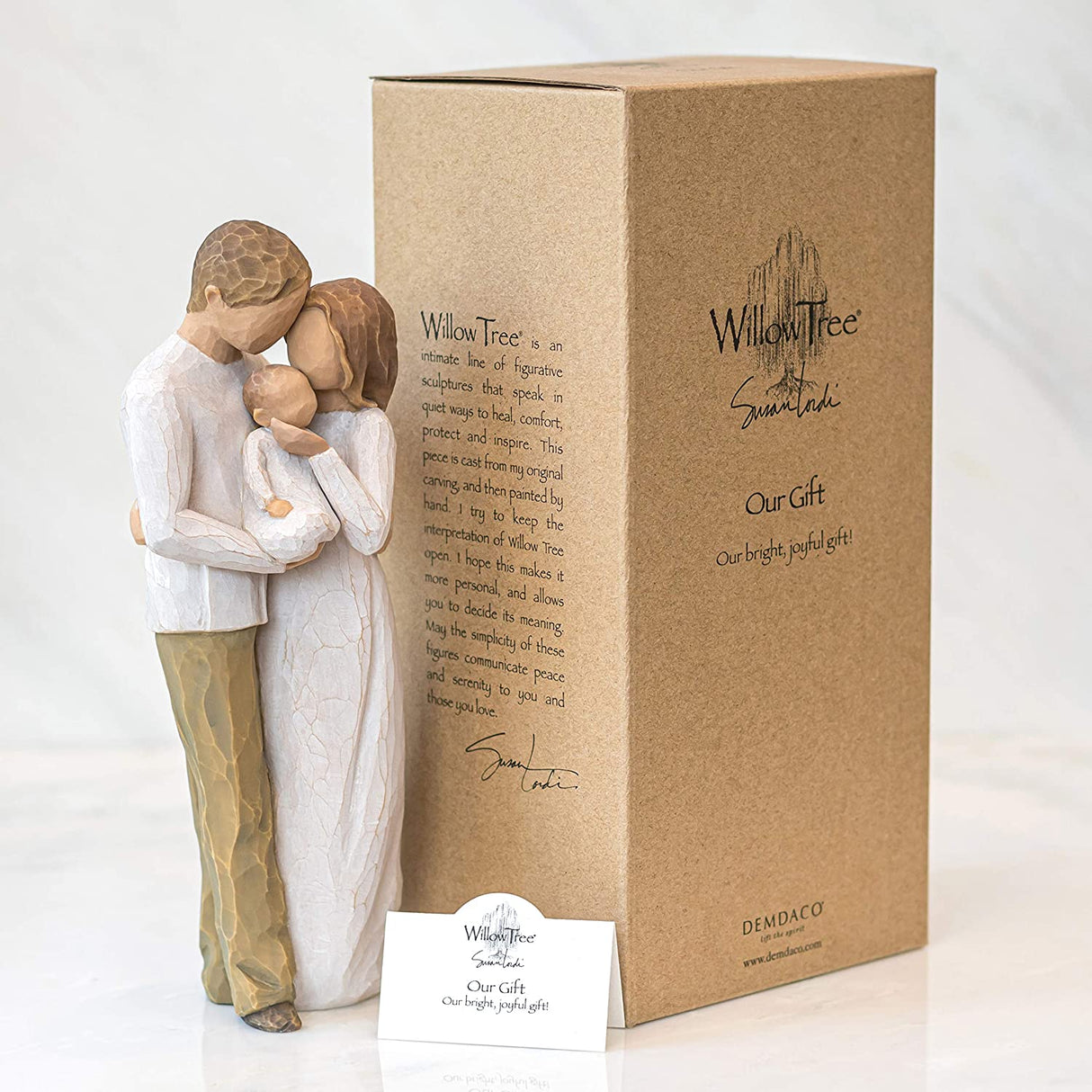 WILLOW TREE Figurina Statuina Il Nostro Regalo Design di Susan Lordi 22cm Resina