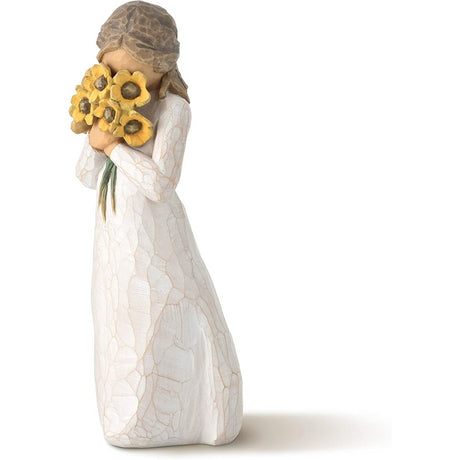 WILLOW TREE Figurina Statuina Abbraccio Caloroso Design di Susan Lordi 14cm Resina