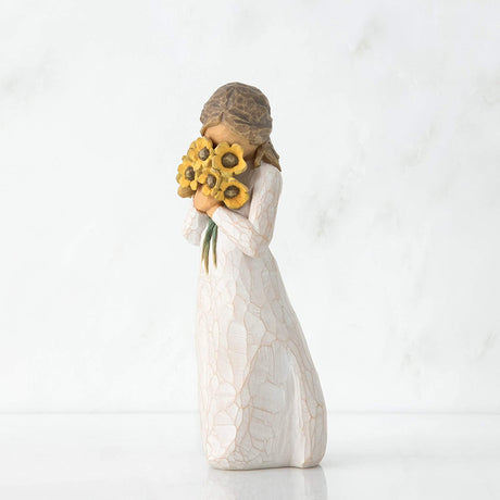 WILLOW TREE Figurina Statuina Abbraccio Caloroso Design di Susan Lordi 14cm Resina