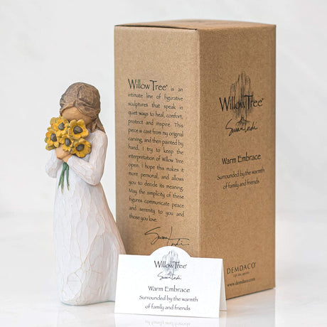 WILLOW TREE Figurina Statuina Abbraccio Caloroso Design di Susan Lordi 14cm Resina
