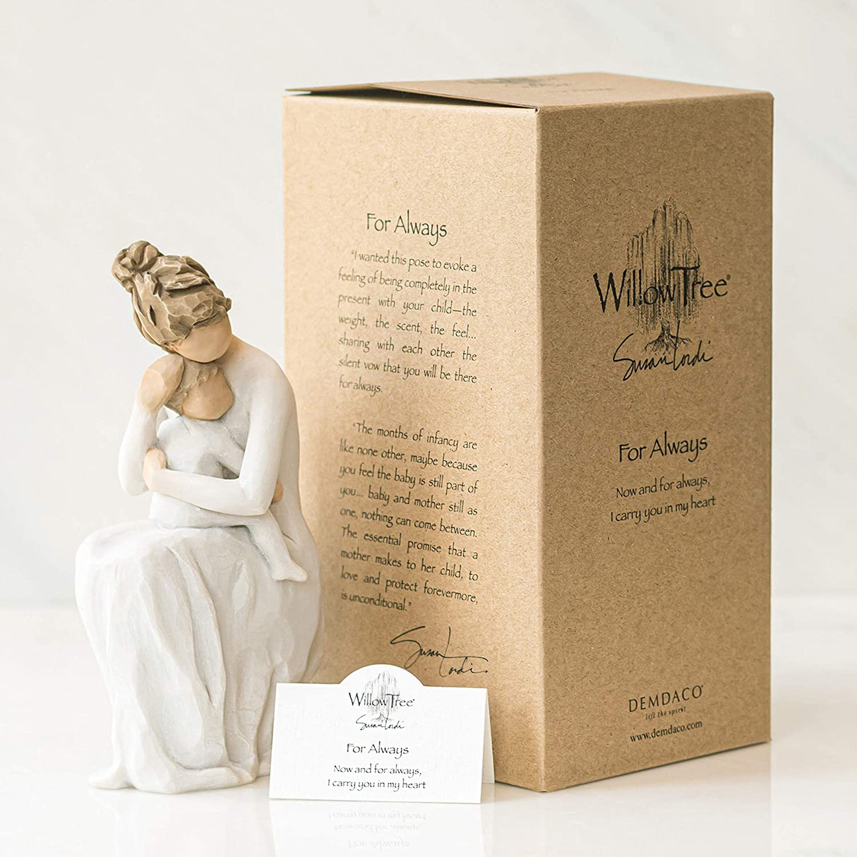 WILLOW TREE Figurina Statuina Per Sempre Design di Susan Lordi 17cm Resina