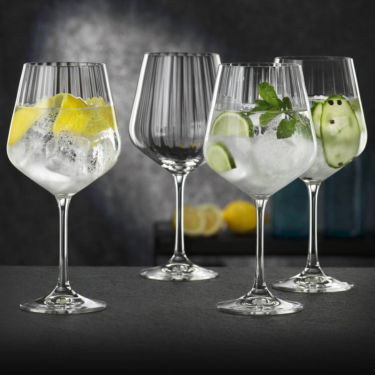 NACHTMANN Set of 4 Crystal Glasses Gin &amp; Tonic Glasses 640ml Crystal