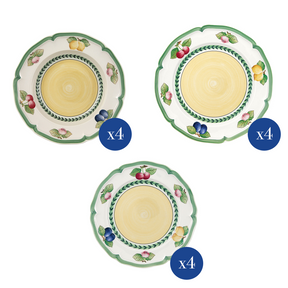 Set piatti French Garden Villeroy & Boch in porcellana decorata 12 pezzi