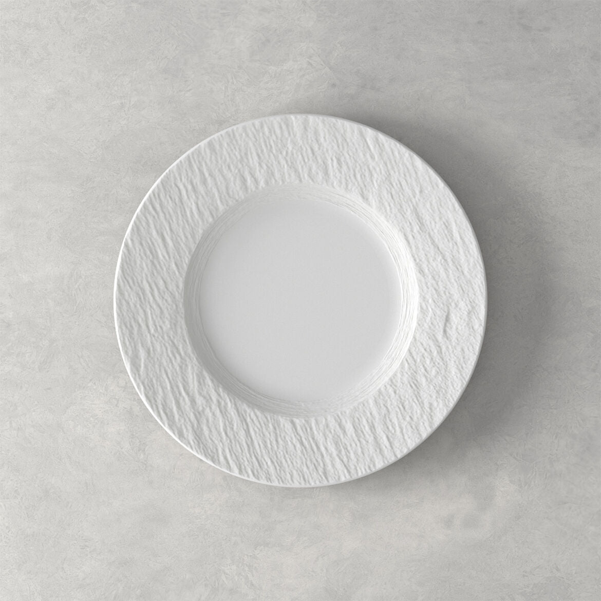 VILLEROY & BOCH Manufacture Rock Bianco Set 6 Pezzi Piatto Colazione Frutta 22cm Porcellana