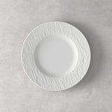 VILLEROY & BOCH Manufacture Rock Bianco Set 6 Pezzi Piatto Colazione Frutta 22cm Porcellana