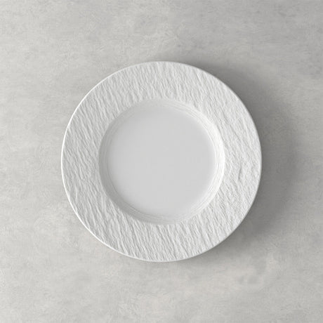 VILLEROY & BOCH Manufacture Rock Bianco Set 6 Pezzi Piatto Colazione Frutta 22cm Porcellana