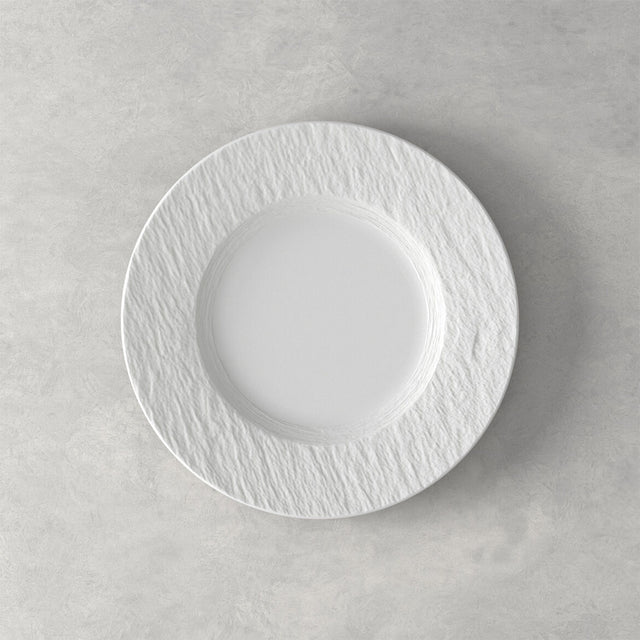 VILLEROY & BOCH Manufacture Rock Bianco Set 6 Pezzi Piatto Colazione Frutta 22cm Porcellana