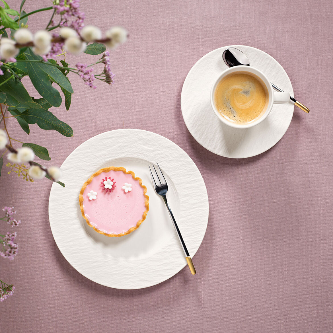 VILLEROY & BOCH Manufacture Rock Bianco Set 6 Pezzi Piatto Colazione Frutta 22cm Porcellana