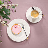 VILLEROY & BOCH Manufacture Rock Bianco Set 6 Pezzi Piatto Colazione Frutta 22cm Porcellana