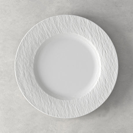 VILLEROY & BOCH Manufacture Rock Set 6 Pezzi Piatto Piano 27 cm Bianco Porcellana