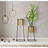 MAURO FERRETTI - Set 2 Pezzi Coppia Porta Vaso in Metallo Cup 26x70cm / 23x45cm