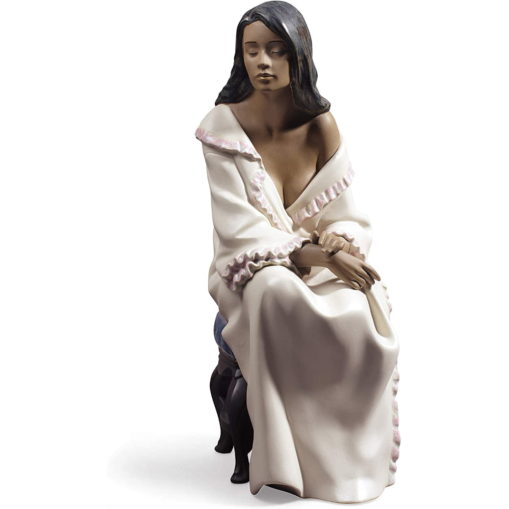 NAO Risveglio Figura Statua Statuina Donna in Porcellana 40x13cm