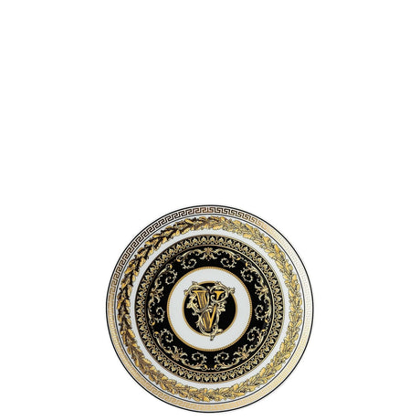 VERSACE - Virtus Alphabet V Piatto Piattino 17cm Porcellana
