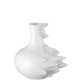 Vaso Fast Rosenthal in porcellana bianca design dinamico 22 cm