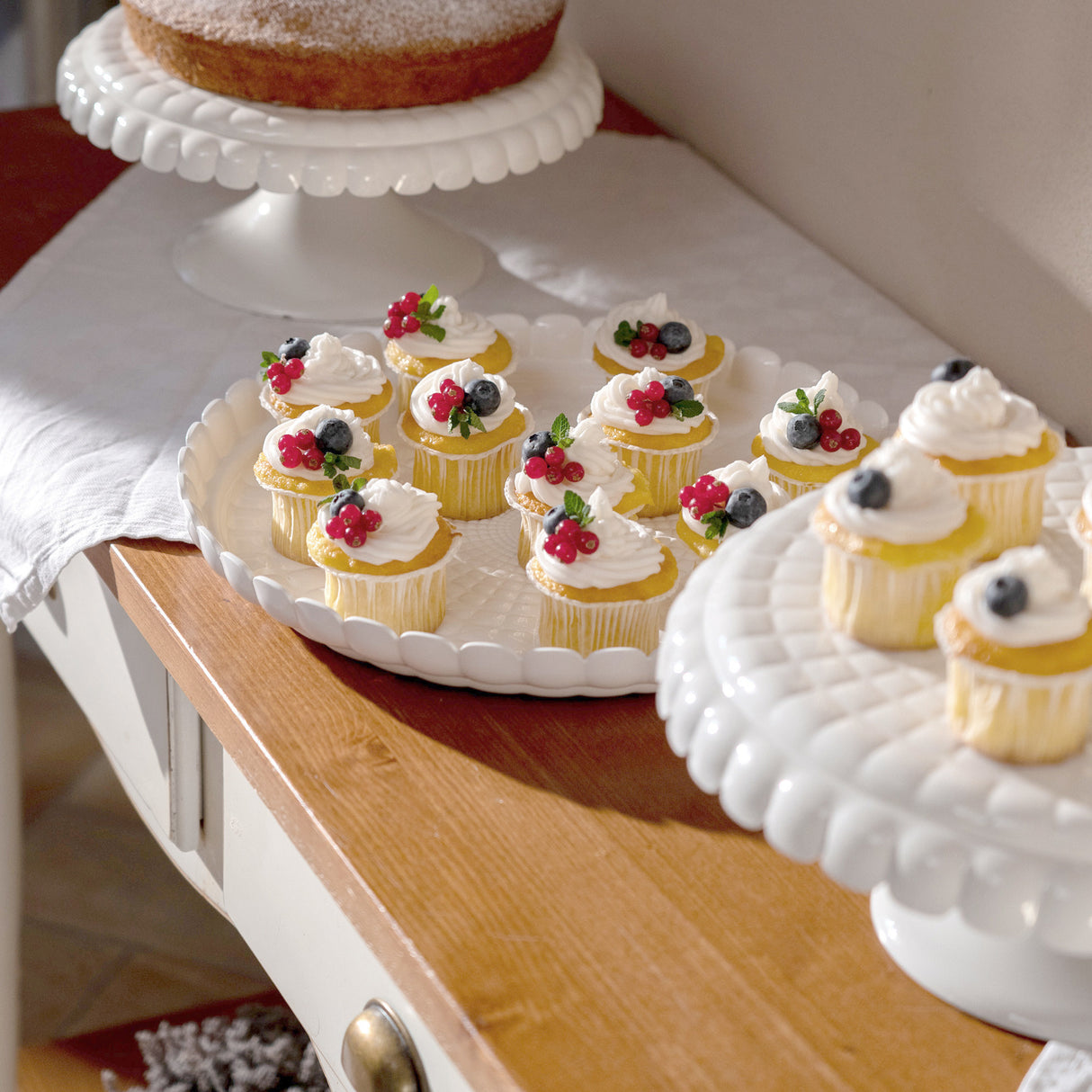 GUZZINI Tiffany Set Tortiera Grande Bianco 36cm