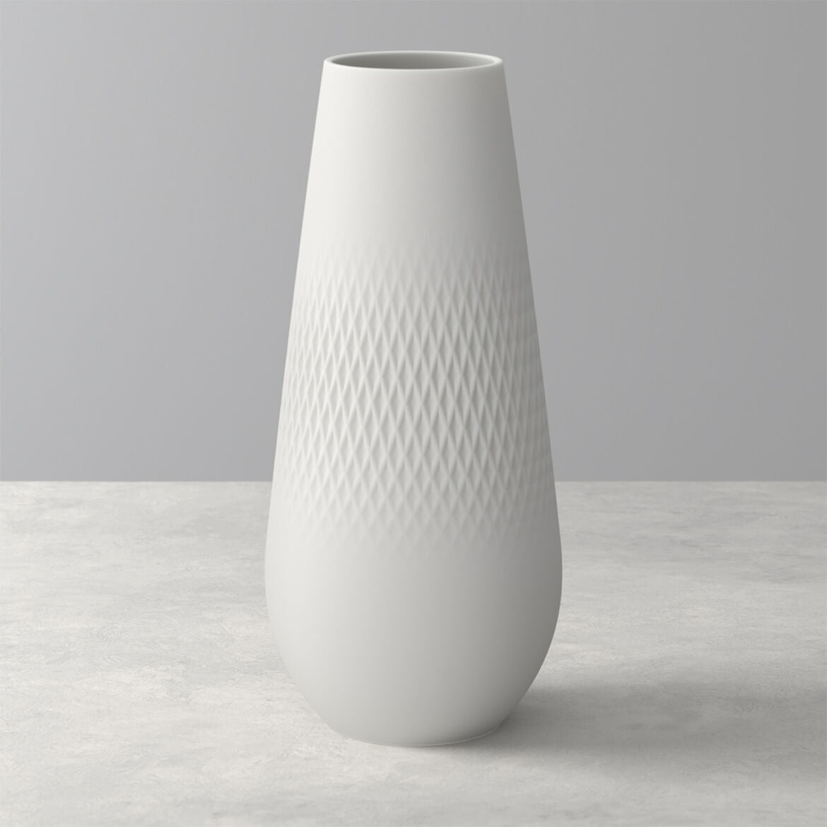 VILLEROY & BOCH Manufacture Collier Bianco Vaso Carré 26cm Porcellana