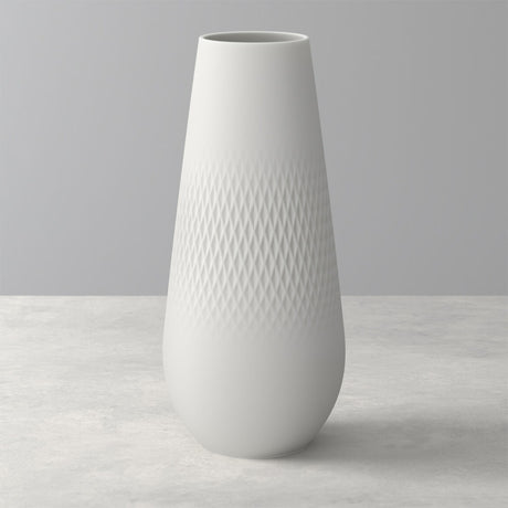 VILLEROY & BOCH Manufacture Collier Bianco Vaso Carré 26cm Porcellana