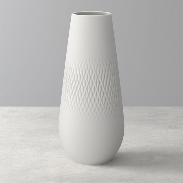 VILLEROY & BOCH Manufacture Collier Bianco Vaso Carré 26cm Porcellana