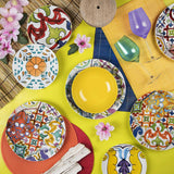 EXCELSA Lisbon Table Service Plates Set 18 Pieces Multicolored Porcelain