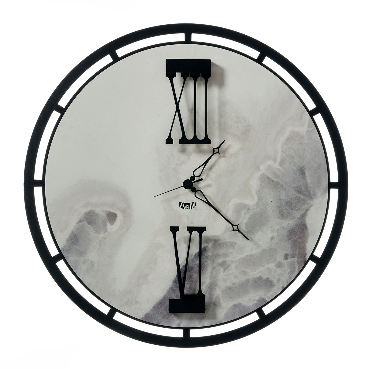 ARTI & MESTIERI Orologio da Parete di Design Mood Nero E Marmo Dover