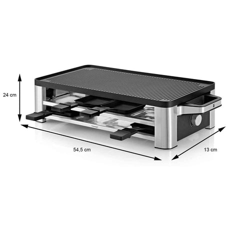 WMF Raclette Lono 8 Persone 1500W Elettrica in Acciaio Inossidabile Cromargan 18/10