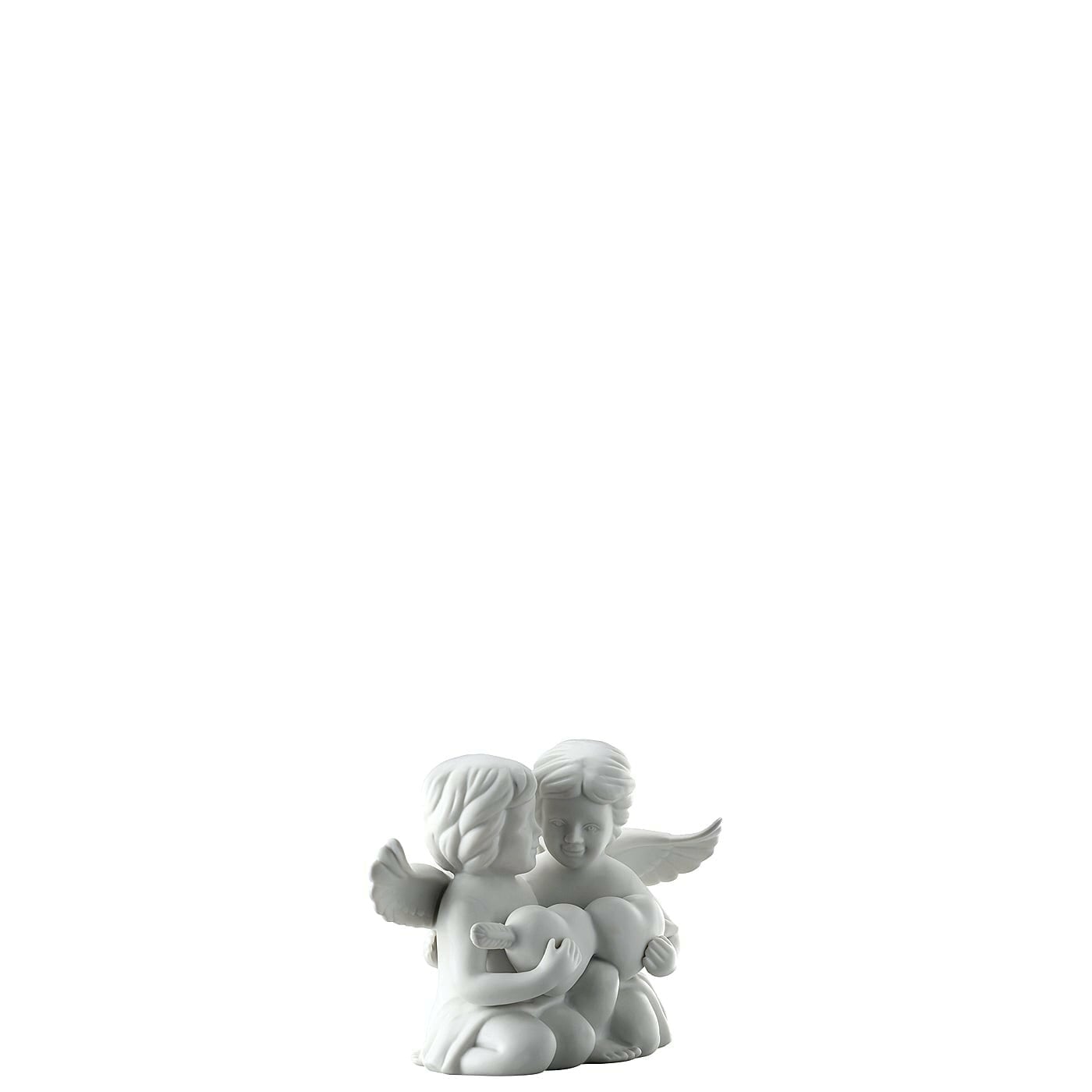 ROSENTHAL - Statuina Figurina Coppia Angeli Cuore 10cm Porcellana