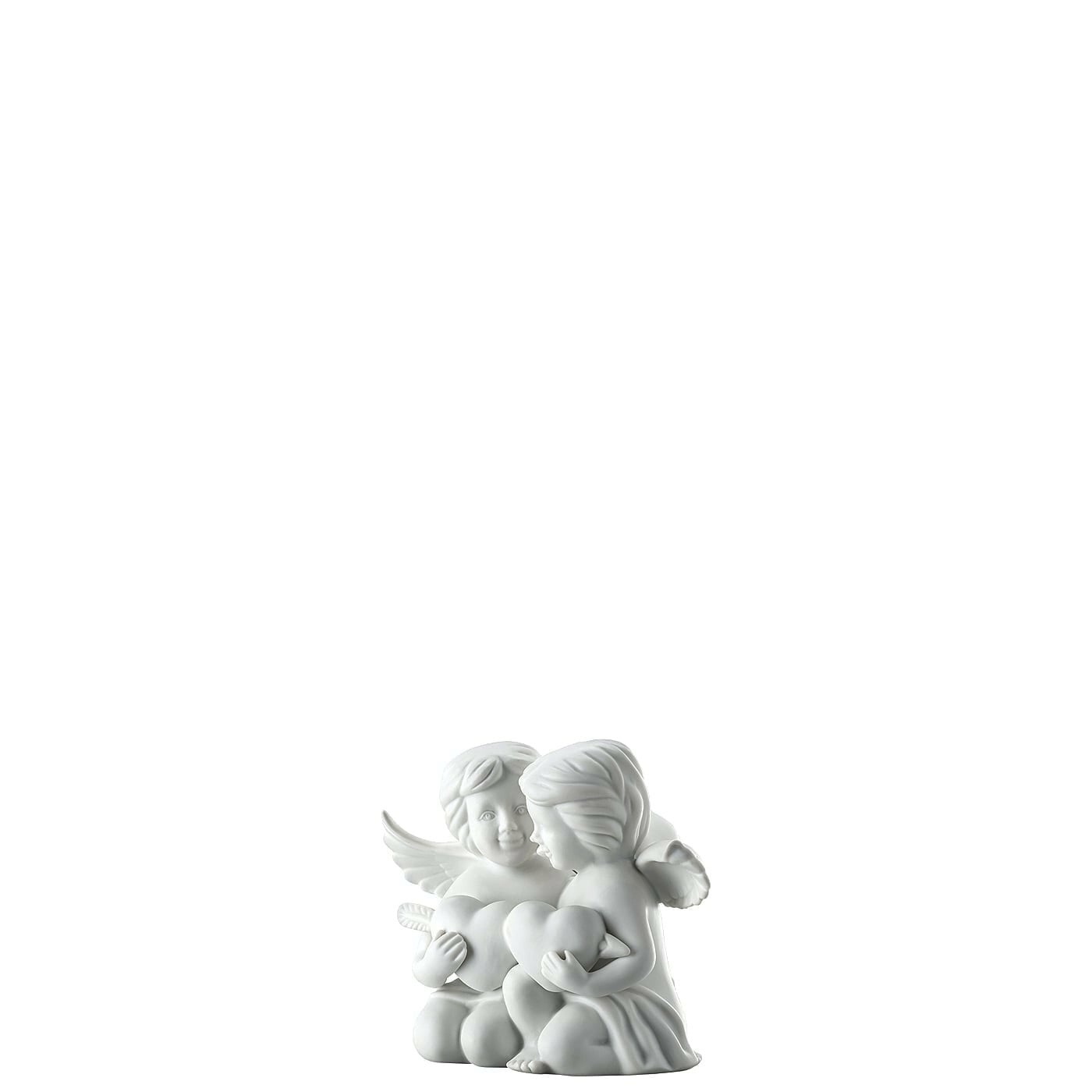 ROSENTHAL - Statuina Figurina Coppia Angeli Cuore 10cm Porcellana