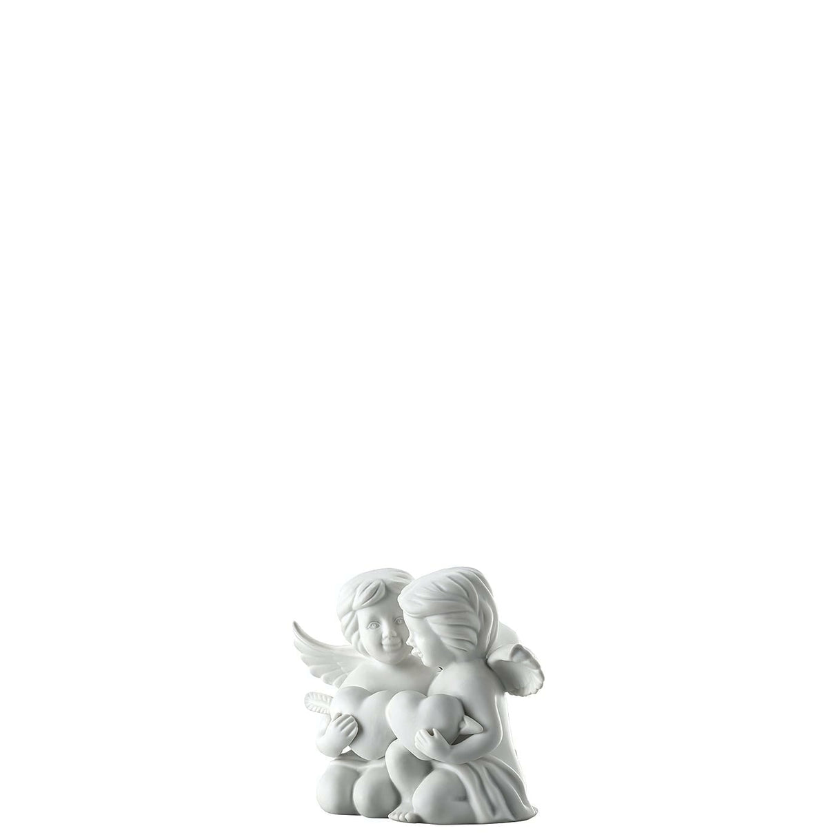 ROSENTHAL Statuina Figurina Coppia Angeli Cuore 10cm Porcellana