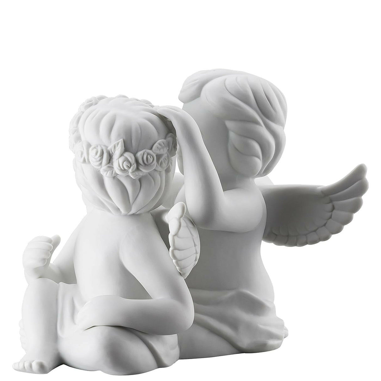 ROSENTHAL - Statuina Figurina Coppia Angeli con Fiori 12,5cm Porcellana
