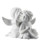 ROSENTHAL - Statuina Figurina Coppia Angeli con Fiori 12,5cm Porcellana