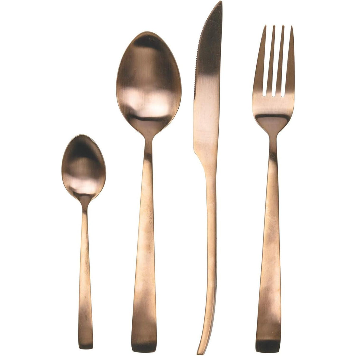 Posate Rame Collection Villa d'Este Home Set Tavola 24 Pezzi Posate Rame Opaco Acciaio ...