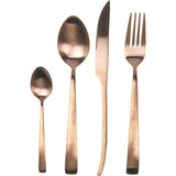 VILLA D'ESTE HOME TIVOLI Park Avenue Set 24 Pieces Table Service Cutlery Copper Copper Matt Steel