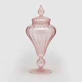EDG Enzo De Gasperi Contenitore Potiche Vaso Porta Caramelle 36cm Vetro Rosa