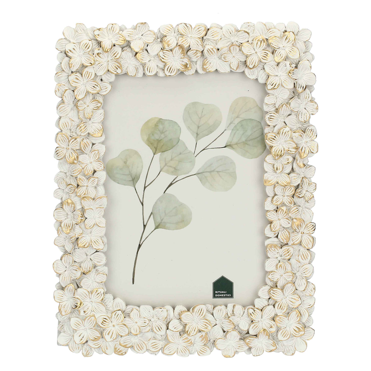 RITUALI DOMESTICI Fiorito Portafoto Violette 13x18cm Resina Oro