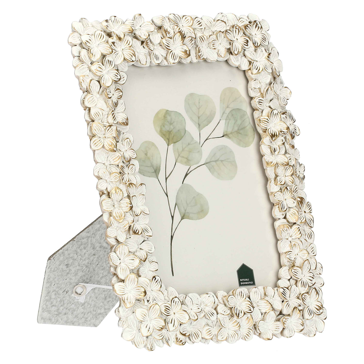 RITUALI DOMESTICI Fiorito Portafoto Violette 13x18cm Resina Oro