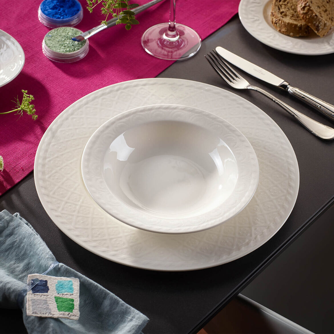 VILLEROY &amp; BOCH - Cellini Deep Plate Set 6 Pieces 24cm Porcelain 1046002700