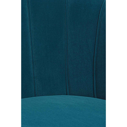 BIZZOTTO Poltrona Giliola Blu Pavone Velluto Gambe Oro 80x76x84cm 0743682