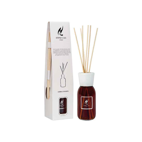 HYPNO CASA - Profumatore Diffusore con Bastoncini Ambra D'Arabia Eco 100ml