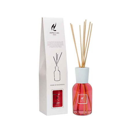 HYPNO CASA - Profumatore Diffusore con Bastoncini Fiori di Magnolia Eco 250ml