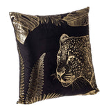 BIZZOTTO Cuscino Giungla Leopard Nero Oro 45cm Velluto 0462986