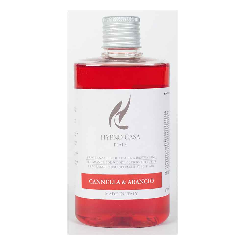 HYPNO CASA - Profumatore Diffusore Ricarica Cannella e Arancio Eco 200ml