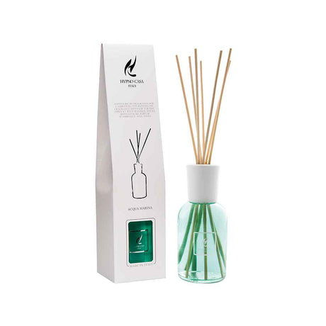 HYPNO CASA - Profumatore Diffusore con Bastoncini Acqua Marina Eco 250ml