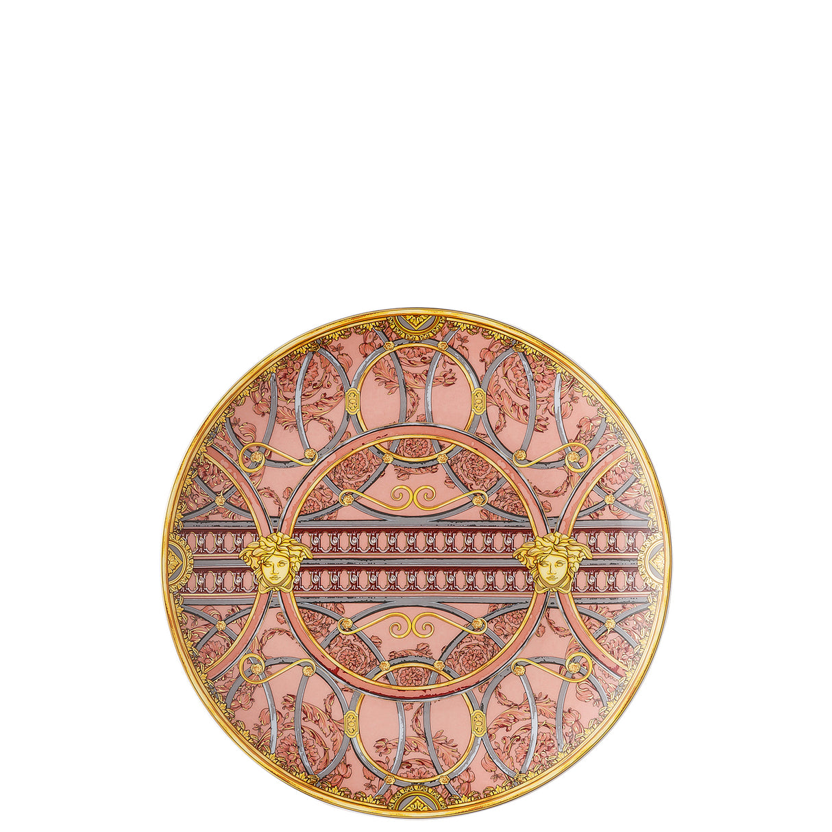 VERSACE - Scala Palazzo Rosa Piatto Piattino Piano 17cm Porcellana