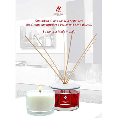 HYPNO CASA Candela Profumata Pepe Nero in Vasetto Vetro 140gr Made in Italy