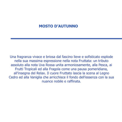 HYPNO CASA Candela Profumata Mosto d'Autunno in Vasetto 140gr Made in Italy