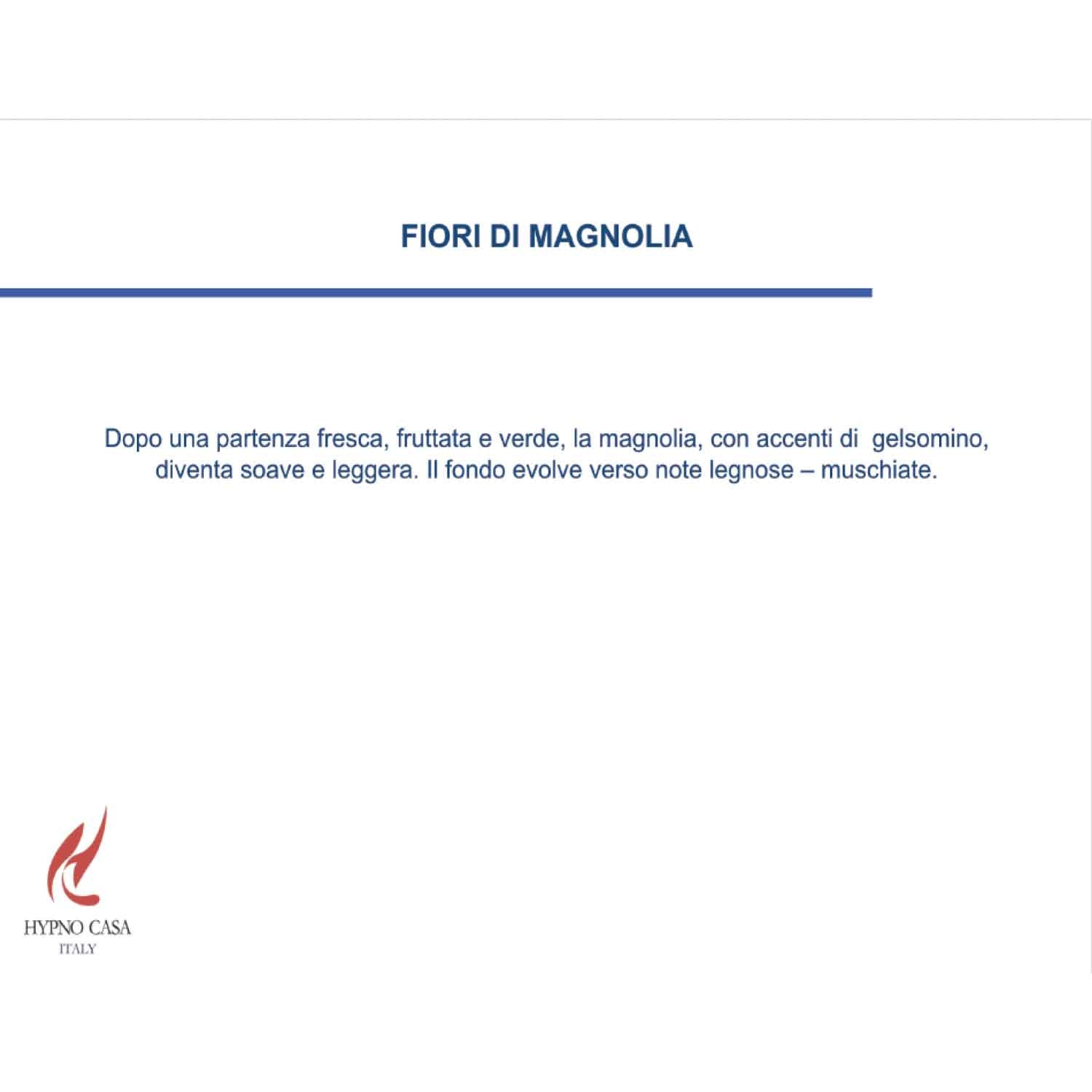 HYPNO CASA Candela Profumata Fiori di Magnolia in Vasetto 140gr Made in Italy