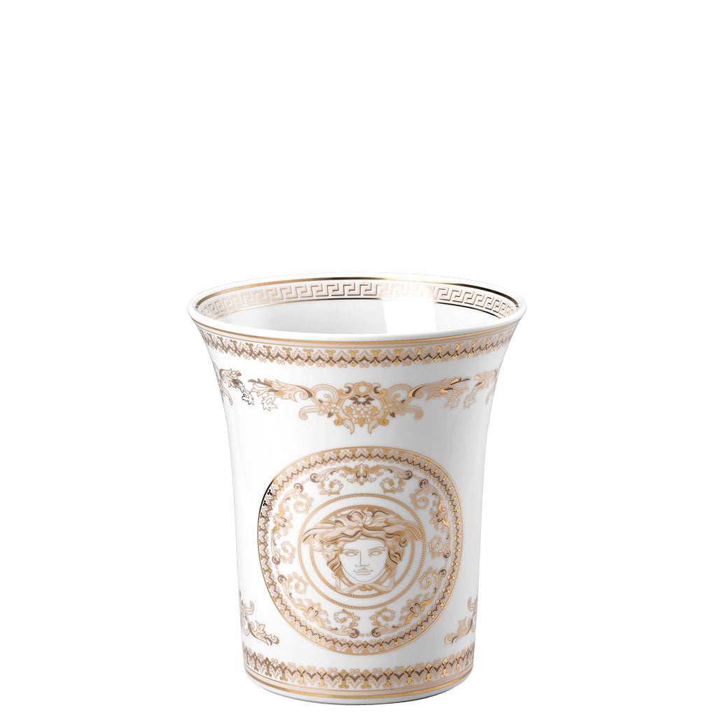 VERSACE - Medusa Gala Vaso di Fiori 18cm Porcellana Bianco Oro