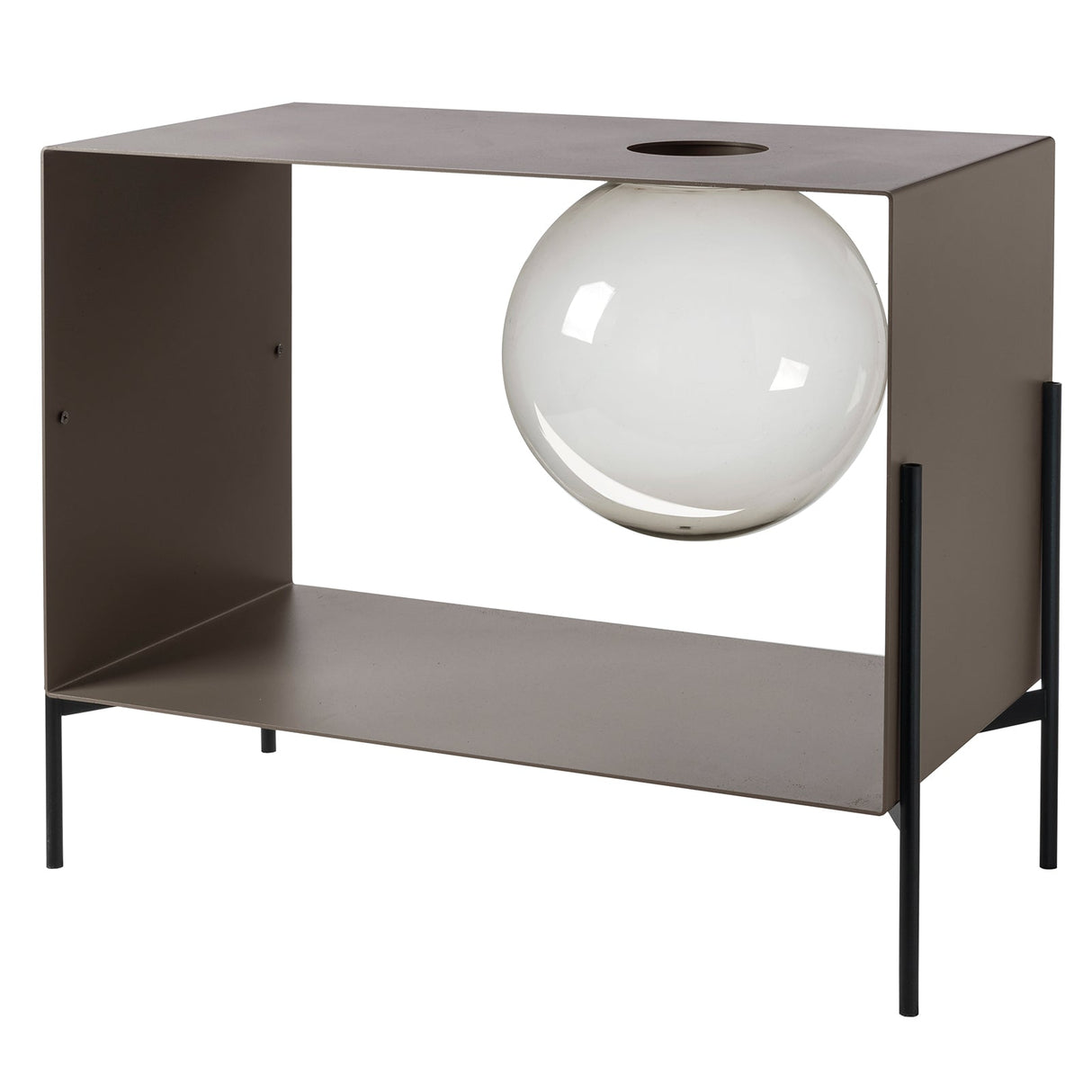 ARTI & MESTIERI Mobile da Soggiorno di Design Globe Grande Fango Base Nera