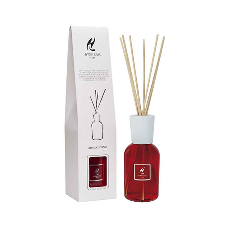 HYPNO CASA - Profumatore Diffusore con Bastoncini Rosso Divino Eco 250ml